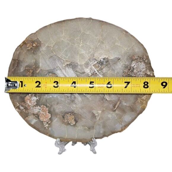 Tiger Rock Stone Art Artist Signed Hand Painted Oval Big Cat Decor Painting Flat - Picture 7 of 9